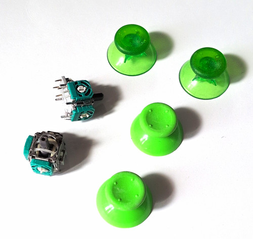 Green thumbstick analog stick - green,